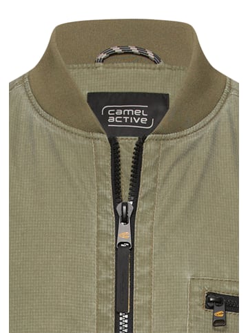 Camel Active Blouson mit Bomberkragen aus Ribstop in Olivgrün