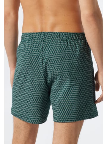 Schiesser Boxershorts Feininterlock gemustert in Dunkelgrün