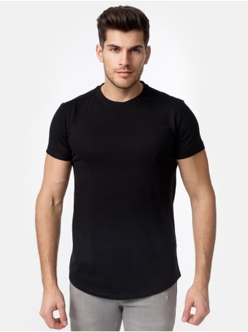 Tazzio T-Shirt Rundhals "E105" - Regular Fit- in Schwarz