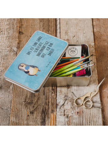 Mr. & Mrs. Panda Kaffeedose Pinguin Lolli mit Spruch in Eisblau