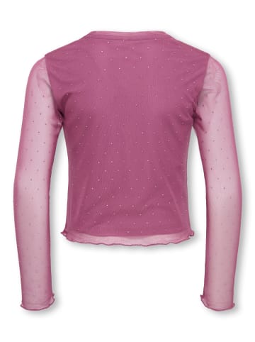 KIDS ONLY Langarmshirt KOGJADA LIFE L/S RHINESTONE MESH TOP in rose wine