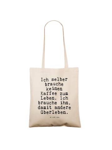 Mr. & Mrs. Panda Tote Bag Ich selber brauche keinen... mit Spruch in Creme