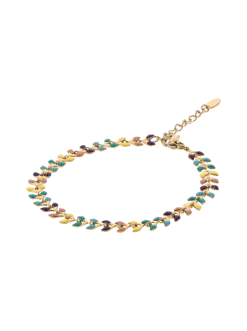 IZIA Women Stud Earrings in Gold Multicolor