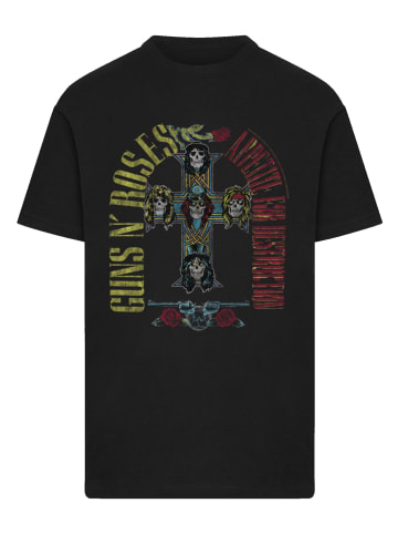 F4NT4STIC T-Shirt Guns N' Roses Skull Rock Band Merch in schwarz