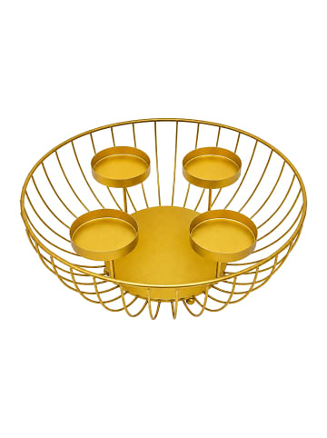 relaxdays Adventskranz in Gold - (H)10 x Ø 33 cm