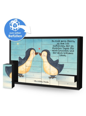 Mr. & Mrs. Panda Adventskalender Pinguin Liebe Design mit Spruch in Weiß