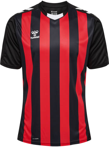 Hummel Hummel Das Hmlcore Xk Striped Jersey S/S Bietet Hervorragenden Komfort Dank Des Interlock-Gewebes, Das Viel Dehnbarkeit Und Bewegungsflexibilität Bietet. in BLACK/TRUE RED