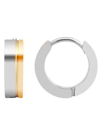 Adeliás Damen Ohrringe – Klappcreole aus Edelstahl in weiß