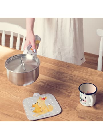 Mr. & Mrs. Panda Topfuntersetzer Fuchs Mama ohne Spruch in Grau Pastell