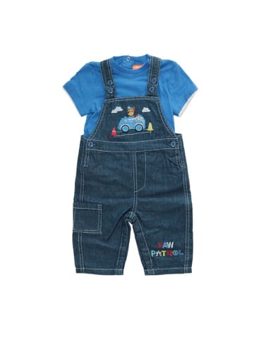 Paw Patrol 2 tlg. Outfit: Latzhose und T-Shirt in Blau