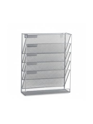 relaxdays Zeitschriftenhalter in Silber