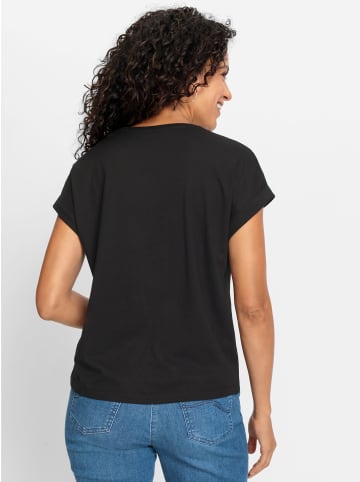 WITT WEIDEN Rundhals-Shirt in schwarz