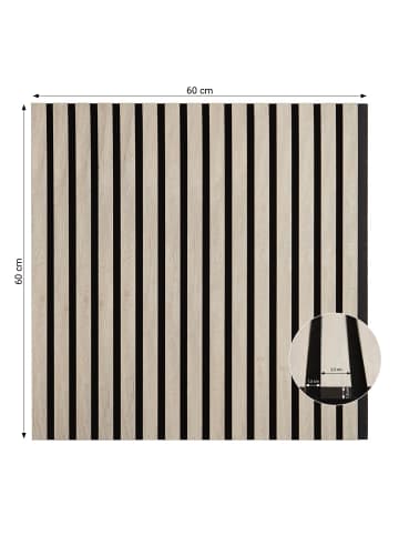 Homestyle4u Akustikpaneel 60x60 2er Set in Grau