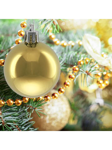relaxdays 50-tlg. Weihnachtskugeln Set in Gold