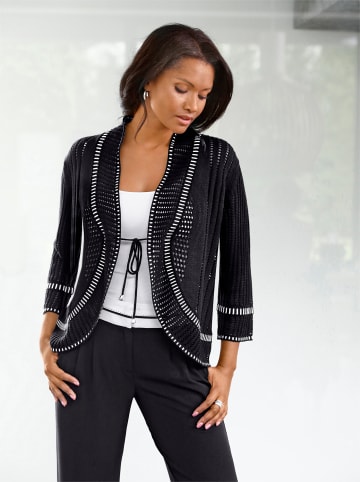 WITT WEIDEN Ajourstrickjacke in schwarz