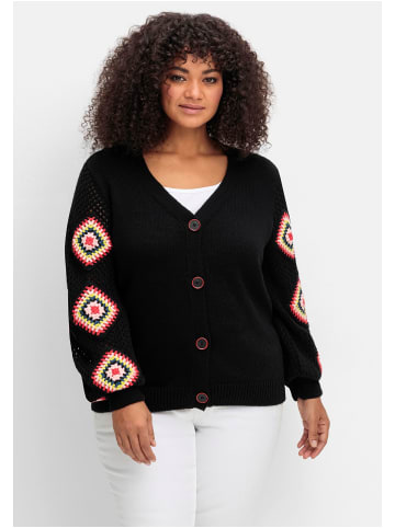 sheego by Joe Browns Strickjacke in schwarz
