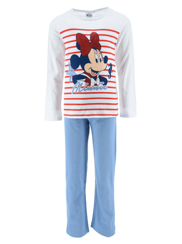 Disney Minnie Mouse 2tlg. Outfit: Schlafanzug Langarmshirt und Hose in Rot