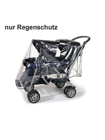 Reer RainCover Duo Regenschutz für Geschwisterwagen in Transparent ab 0 Monate