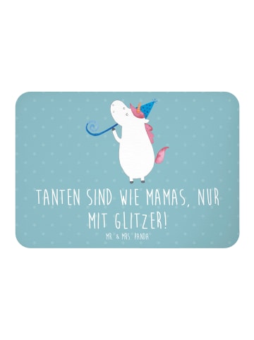 Mr. & Mrs. Panda Magnet Glitzernde Tante mit Spruch in Meeresbrise