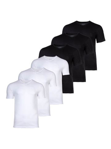 BOSS T-Shirt 6er Pack in Schwarz/Weiß