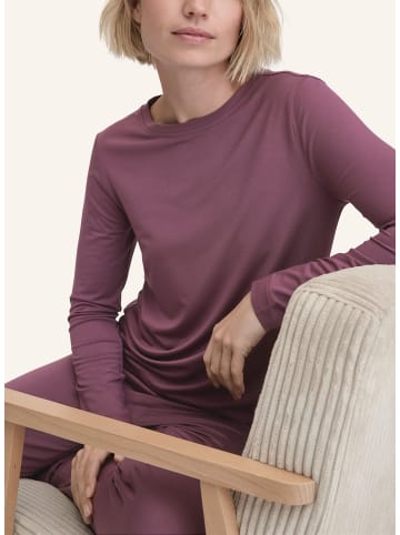 Hessnatur Langarm Schlafshirt Regular in brombeere