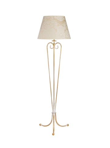 Licht-Erlebnisse Stehlampe in Shabby Gold Ecru glänzend