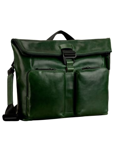 Leonhard Heyden Porto Umhängetasche Leder 32 cm flaschengrün