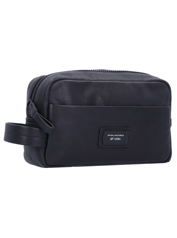 Piquadro Harper Kulturbeutel Leder 23 cm in black