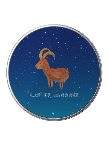 Mr. & Mrs. Panda Aufbewahrungsbox Sternzeichen Steinbock mit Spruch in Sternenhimmel Blau
