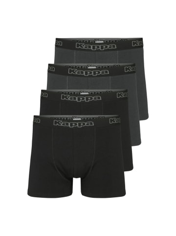 Kappa Unterhose Logo Sanavi Boxers in Grey dk Melange-Black