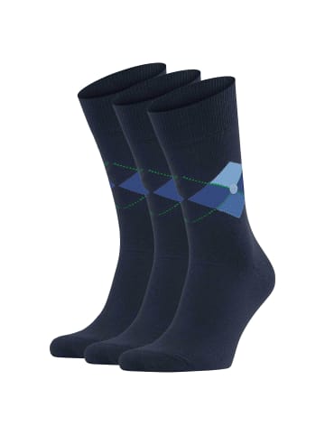 Burlington Socken 3er Pack in Dunkelblau/Hellblau