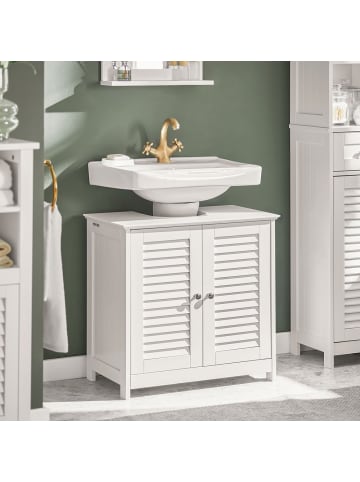 SoBuy Unterschrank in Mattweiß - (W) 34 x (H) 58 x (L) 57 cm