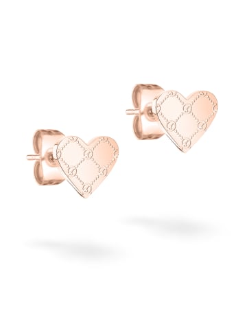Tamaris Ohrringe The T-Pattern Heart in roségold