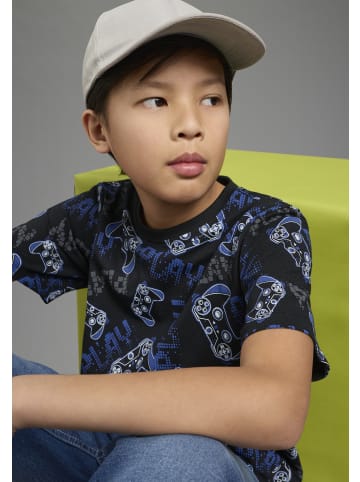 Kidsworld T-Shirt in weiß + gemustert