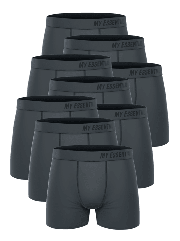 Unbekannt Boxershorts My Essential 9 Pack Boxers Cotton Bio in Grey