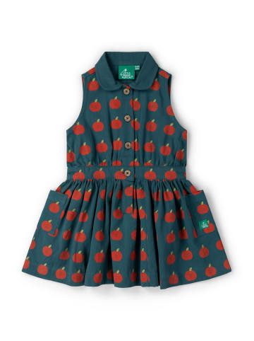 Little Green Radicals Schürzenkleid mit Knopfleiste in Blau