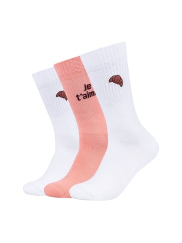 S. Oliver Socken originals bestickt 3er Pack originals in coral cloud