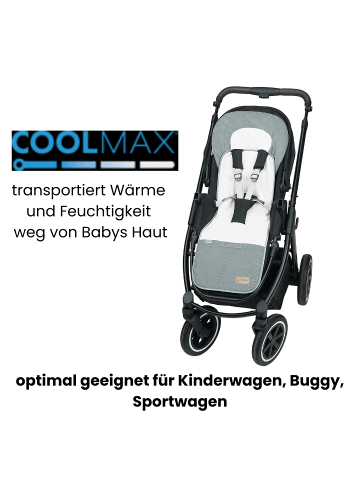 Odenwälder Babycool-Auflage für Schalensitze in Light Grey