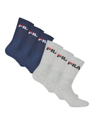 Fila Socken 3er Pack in Blau/Grau