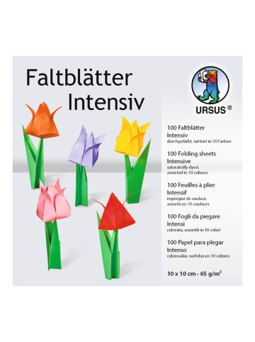 URSUS Falten Faltblätter intensiv, sortiert, 65g, 10x10cm - ab 3 Jahren