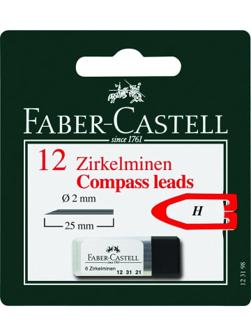 Faber-Castell Zirkelminendose 2mm passend für alle Zirkelmodelle auf Blisterkarte