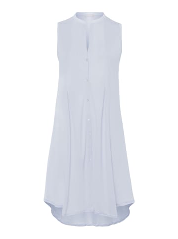 Hanro Ärmelloses Nachthemd Cotton Deluxe 90cm in blue glow