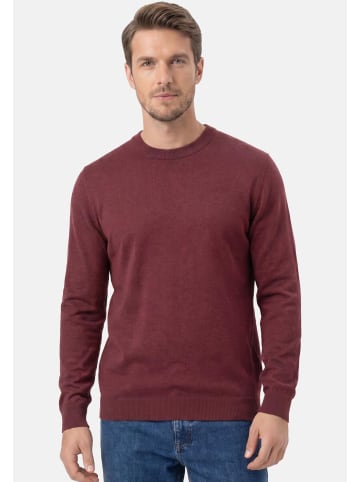 S. Oliver Pullover Basic in Dunkelrot / schwarz