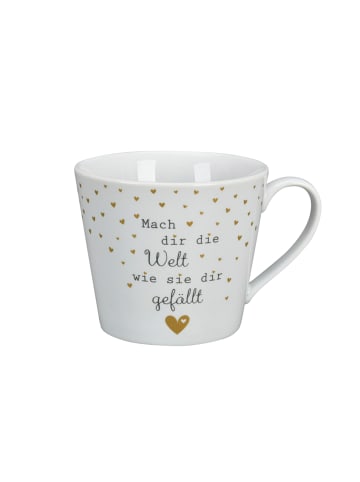 Krasilnikoff Happy Cup aus Mach dir die Welt aus wie sie dir gefällt in weiss