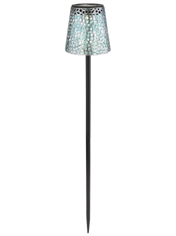 Globo lighting Solarleuchte "SOLARLEUCHTE METALL SILBERFARBEN, 1XLED" in silver