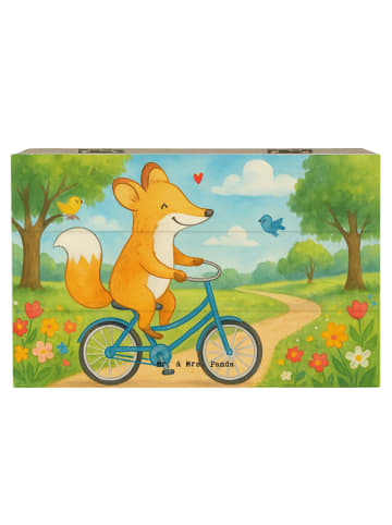 Mr. & Mrs. Panda Geschenkbox Fuchs Fahrrad fahren Design ohne Sp... in Weiß