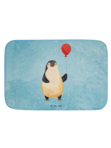 Mr. & Mrs. Panda Duschvorleger Pinguin Luftballon ohne Spruch in Eisblau
