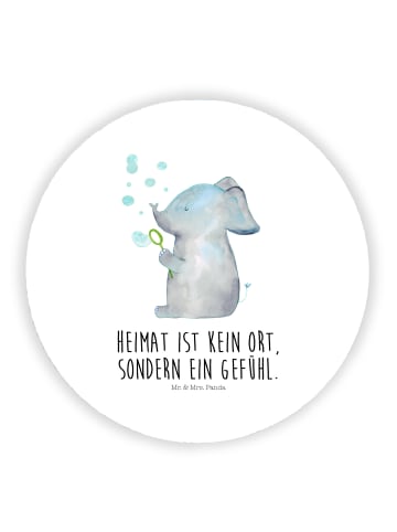 Mr. & Mrs. Panda Rund Magnet Elefant Seifenblasen mit Spruch in Weiß