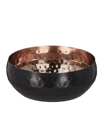 relaxdays 3 x Servierschüssel in Schwarz/ Kupfer - (H)5 x Ø 13 cm