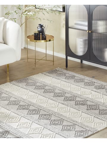 Beliani Kurzflor BOZOVA in Grau/Beige - (W) 140 x (H) 1 x (L) 200 cm